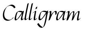 Calligram font