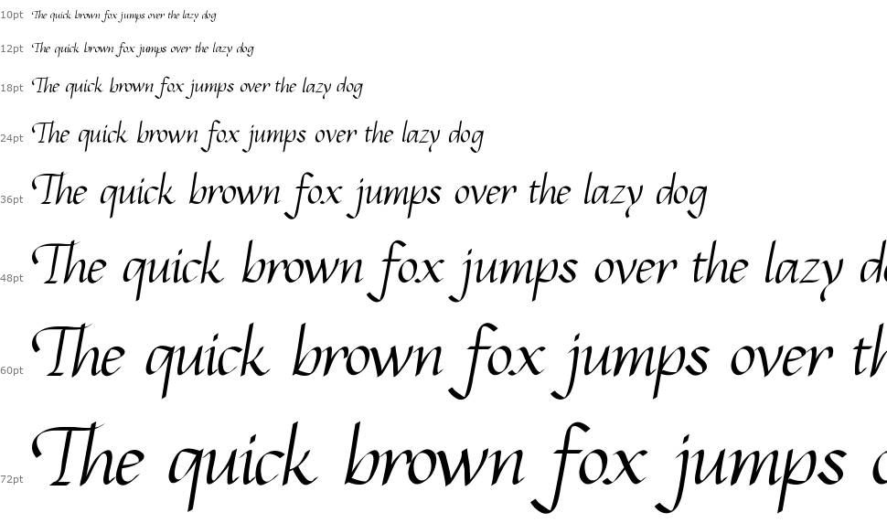 Calligram шрифт Водопад