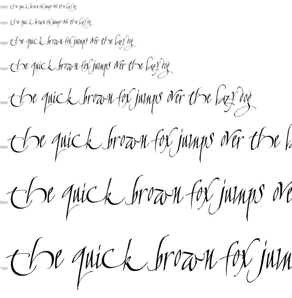 Calligraphunk písmo Vodopád