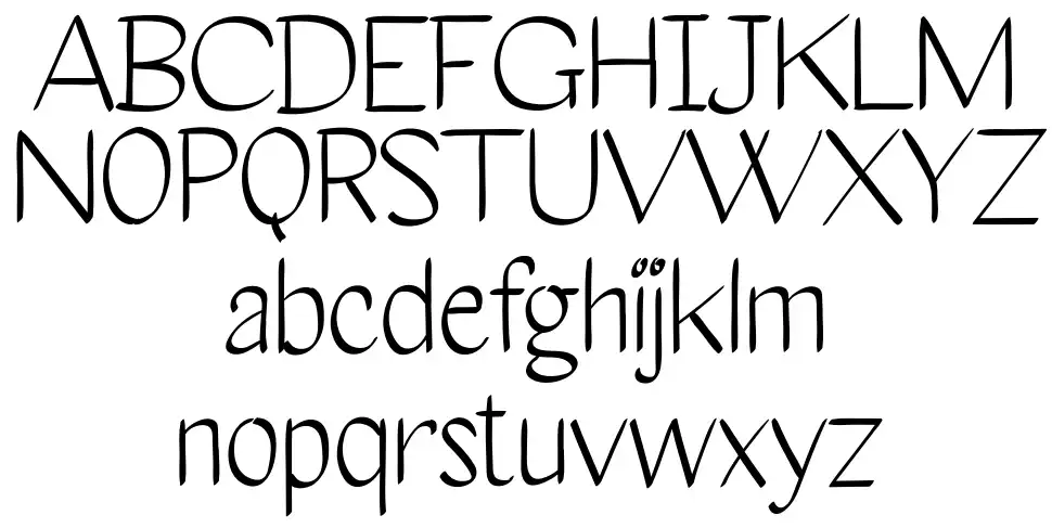 Calligraphyfont specimens