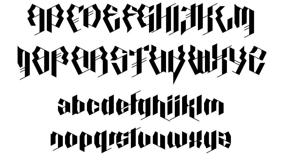 Calligraphy Aquiver písmo Exempláře
