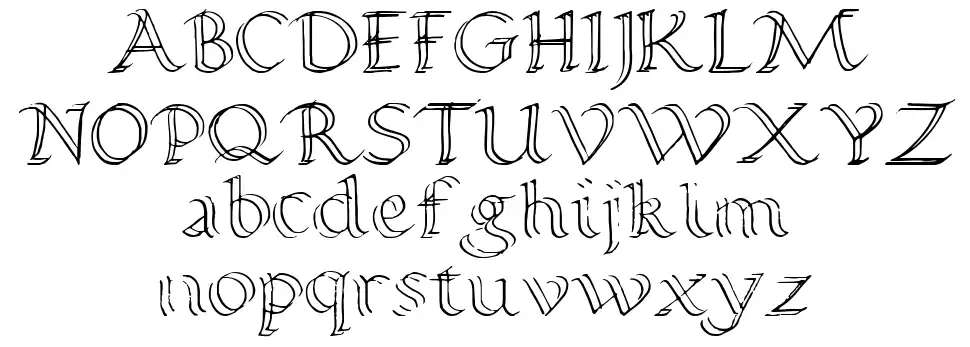 Calligraphy Double Pencil font Örnekler