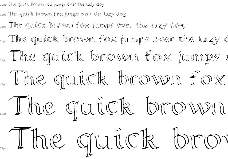 Calligraphy Double Pencil font Waterfall