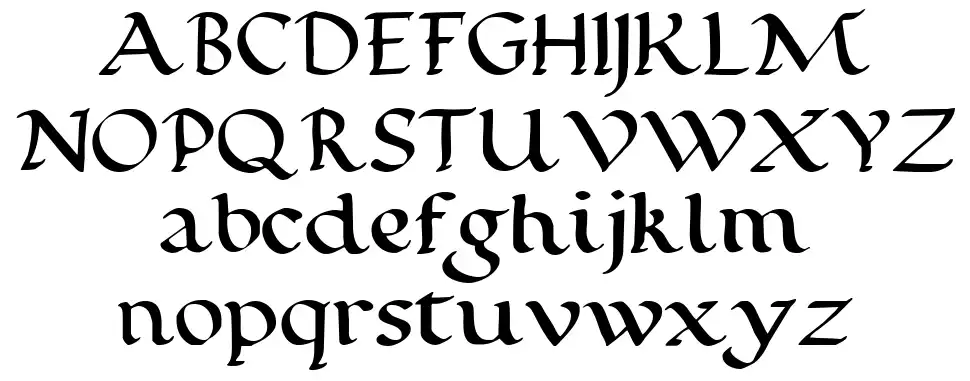 Calligraphy Penfont specimens