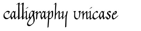 Calligraphy Unicase 字形