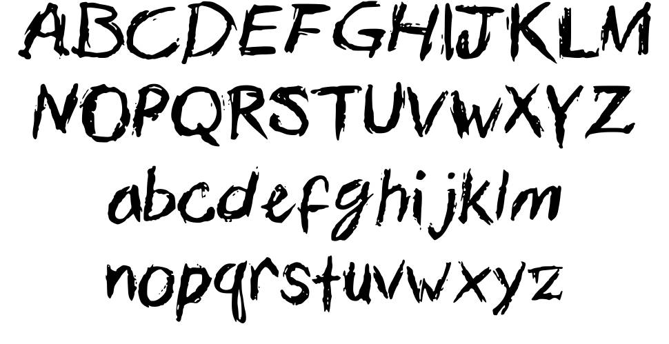 Calligtastrophe フォント 標本