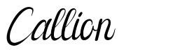 Callion font