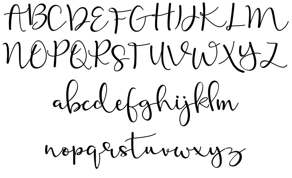 Calliope Script font Örnekler
