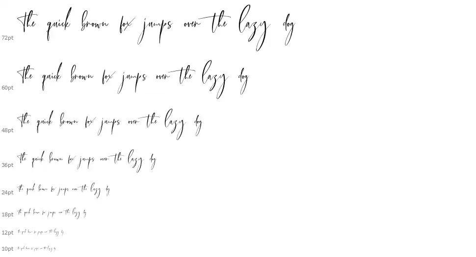 Callistera Scriptfont waterfall