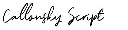 Callonsky Script font