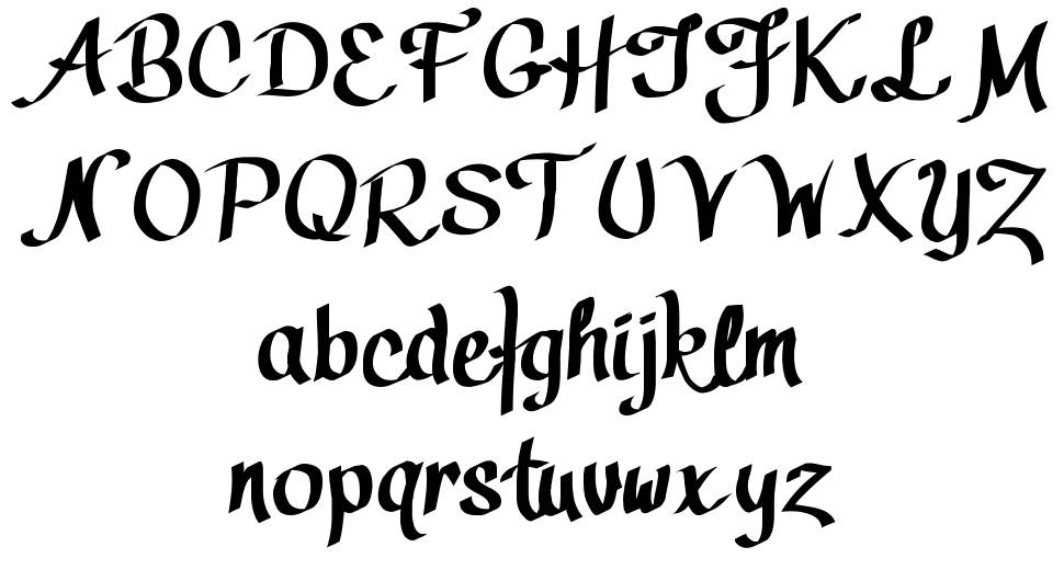 Cally Script font specimens