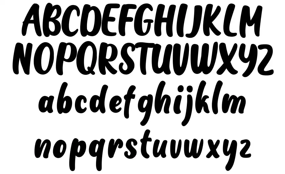 Calm Down Sampson font specimens