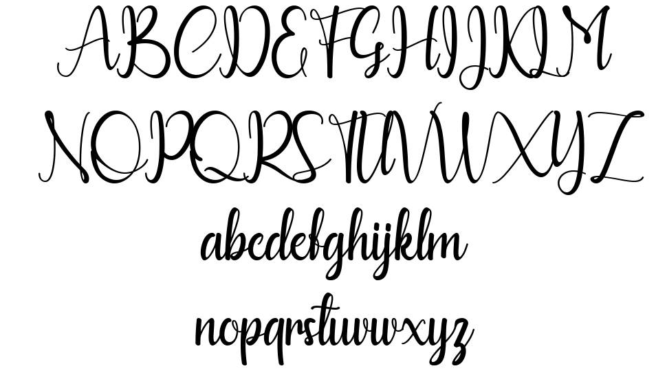 Calyana font Örnekler