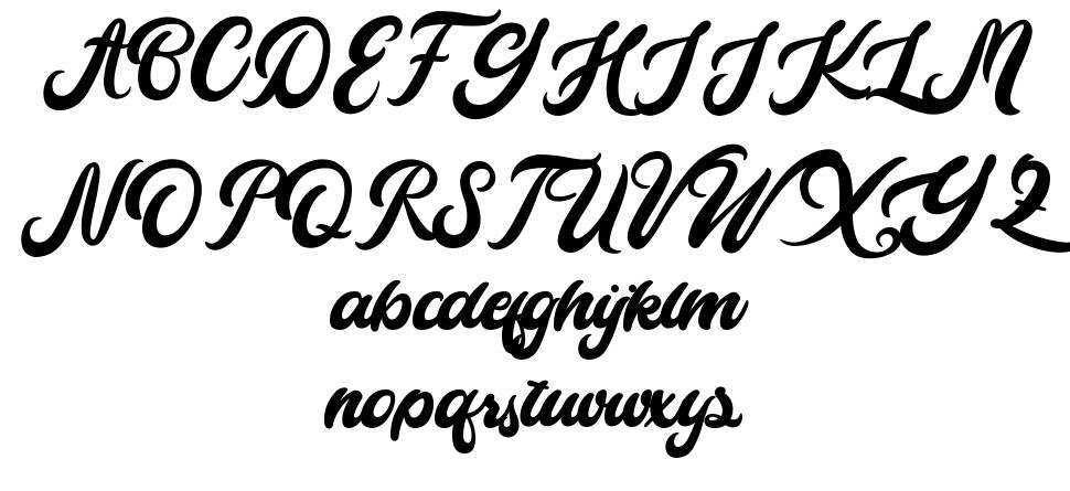 Cameliya font Örnekler