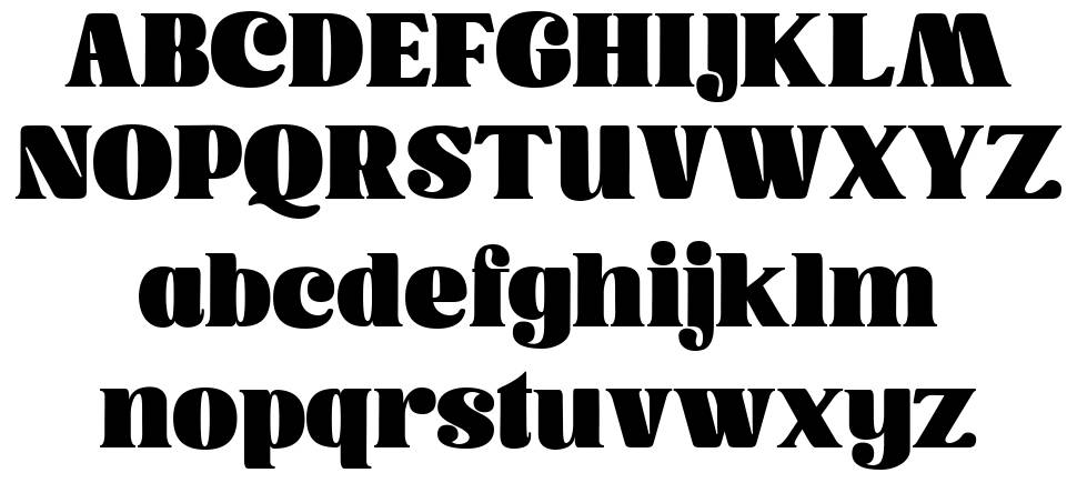 Canbera font specimens