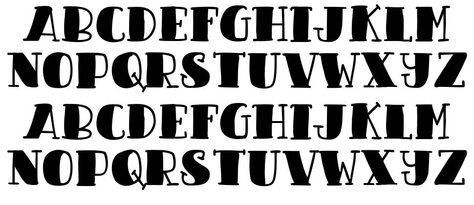 Candy Night font specimens