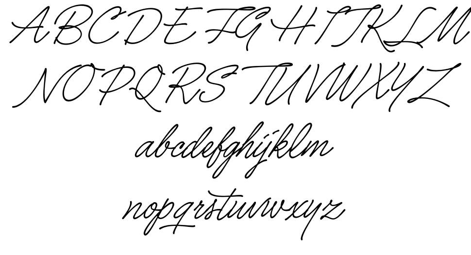 Caneta Script font specimens