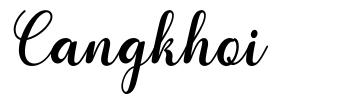 Cangkhoi шрифт