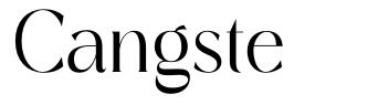 Cangste font