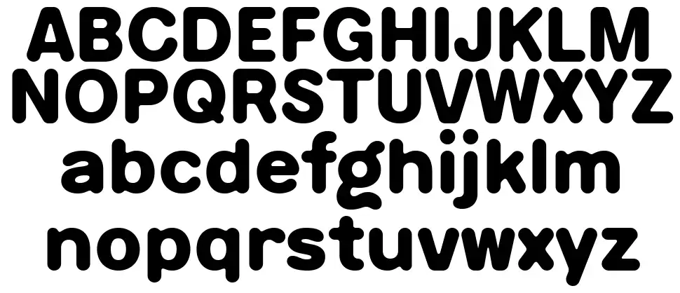 Caoutchouc font specimens