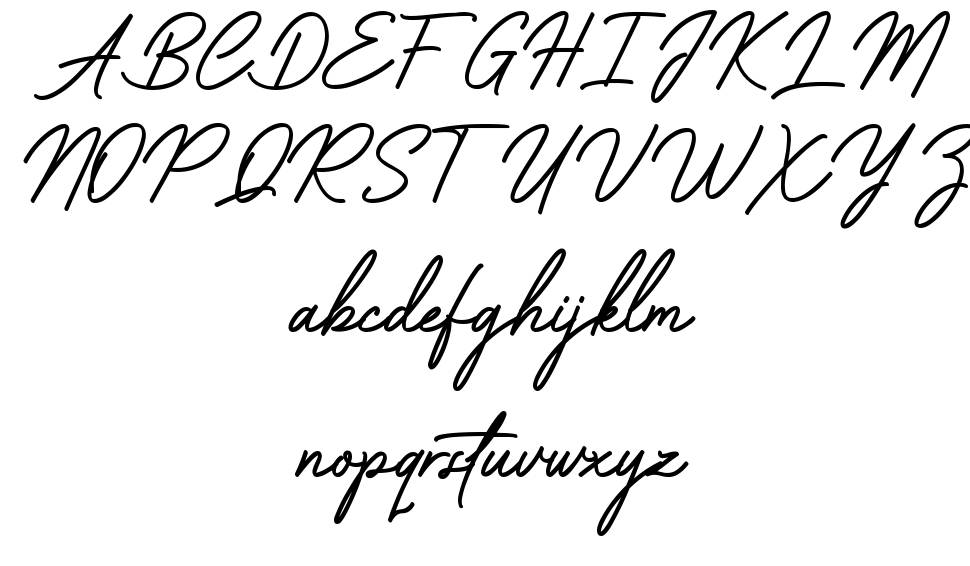 Capetown Signature písmo Exempláře