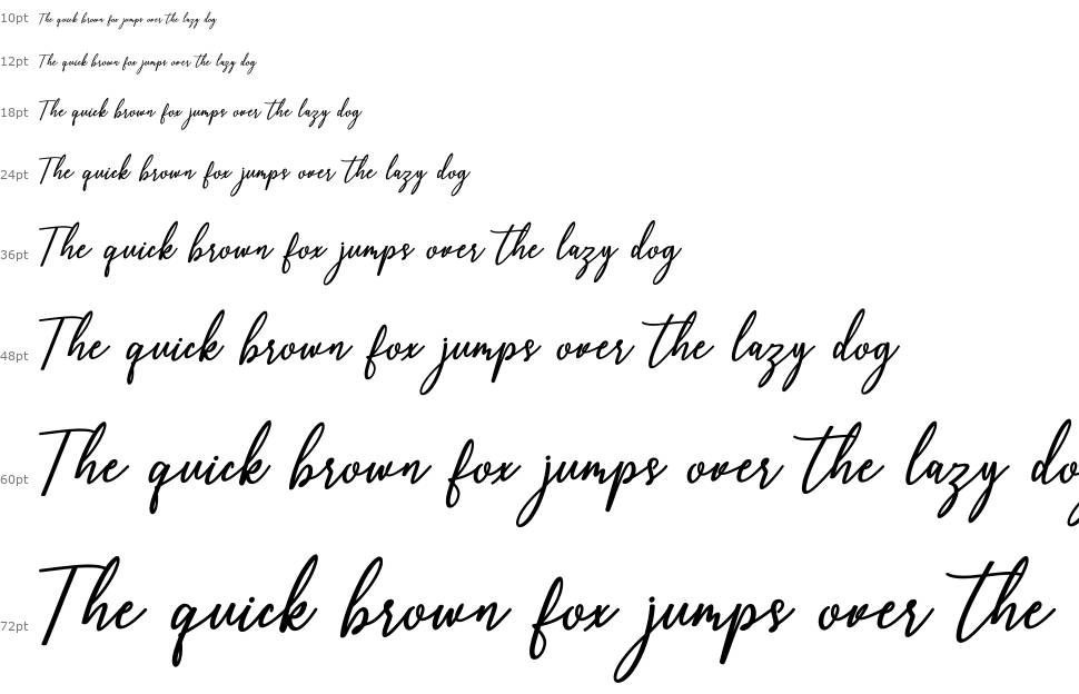 Capital Script font Waterfall