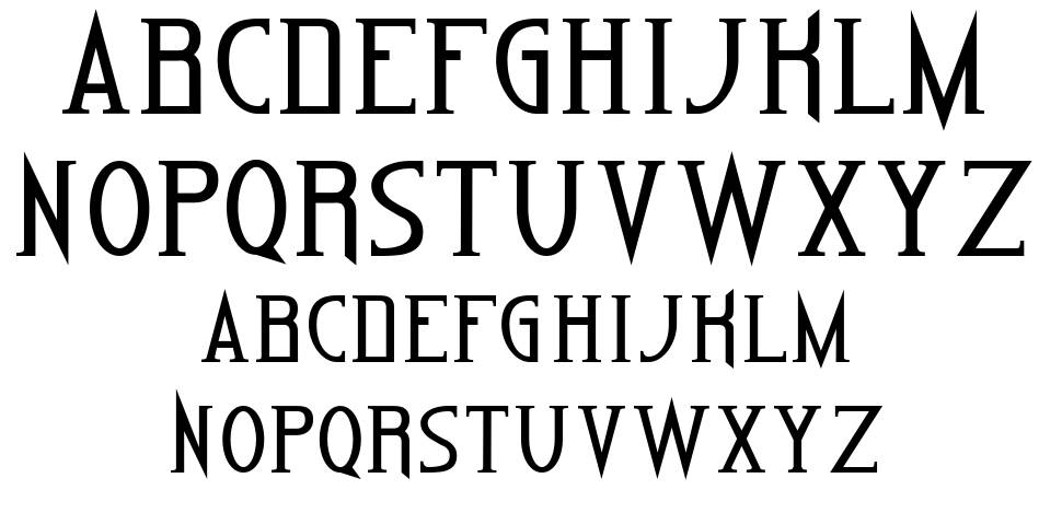 Capitel Gothick font specimens