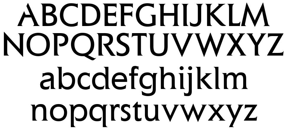 Caprica 字形 标本