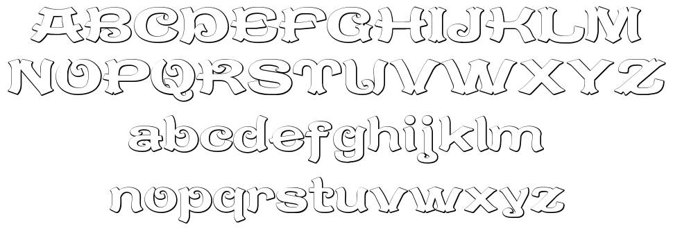 Caractere Doublet font specimens