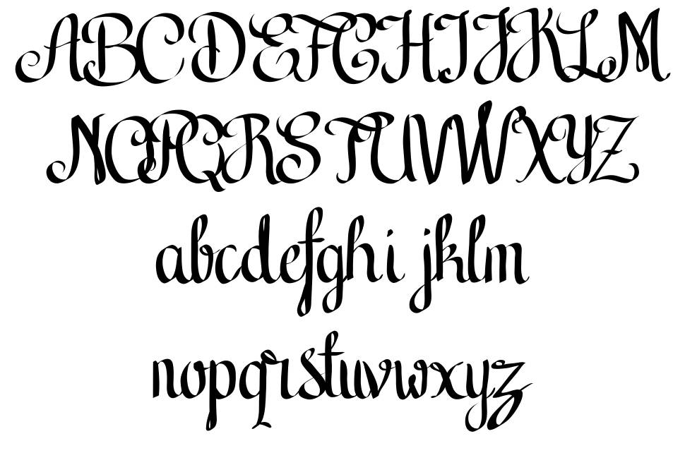 Caraka font specimens