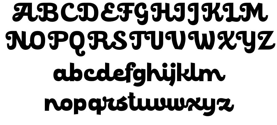Caraphic Script písmo Exempláře