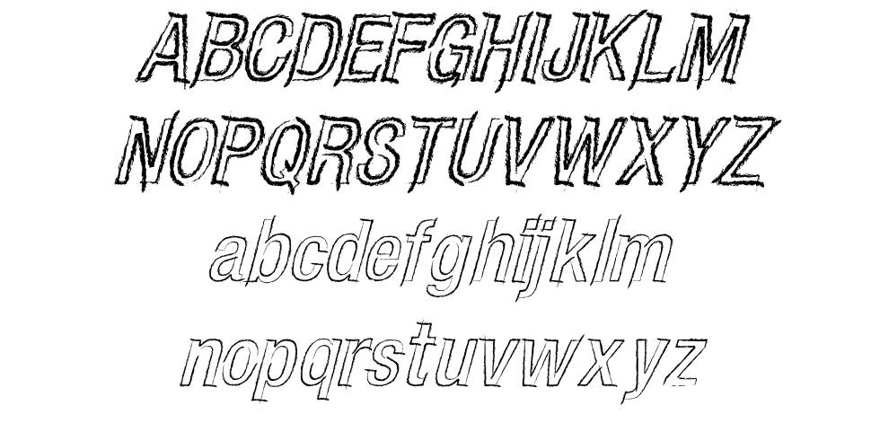 Carboncillo Palo font Örnekler