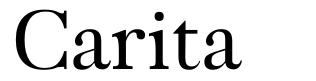 Carita шрифт