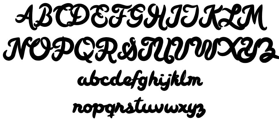 Carmela Script font specimens