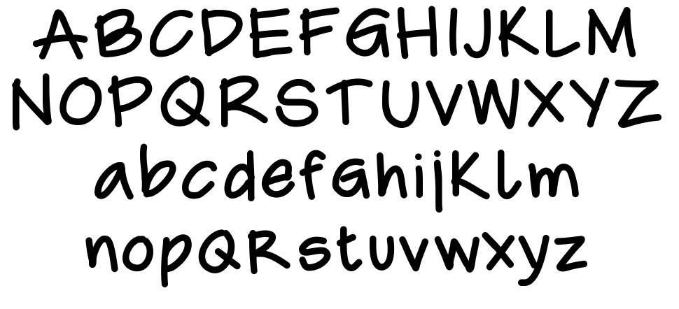 CaroHand font Örnekler