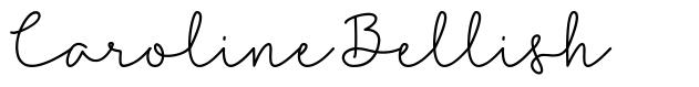 Caroline Bellish 字形