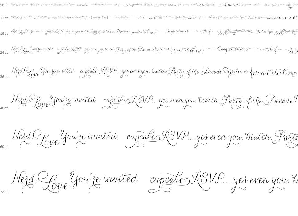 Carolyna Words font Waterfall