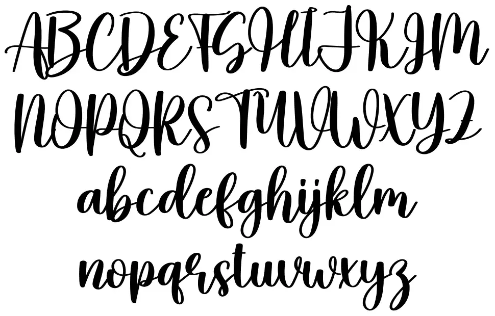 Cashew schriftart vorschau