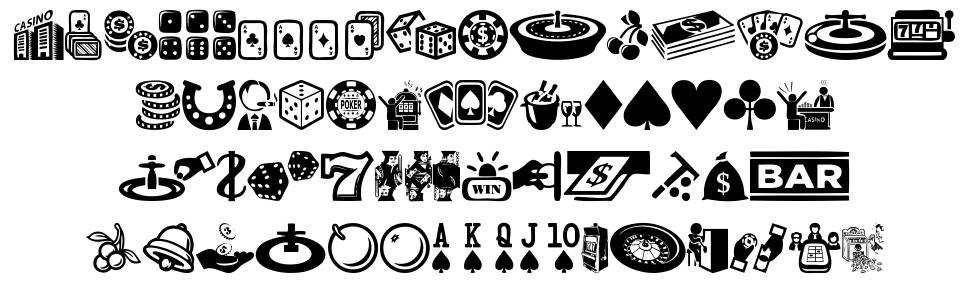 Casino font specimens