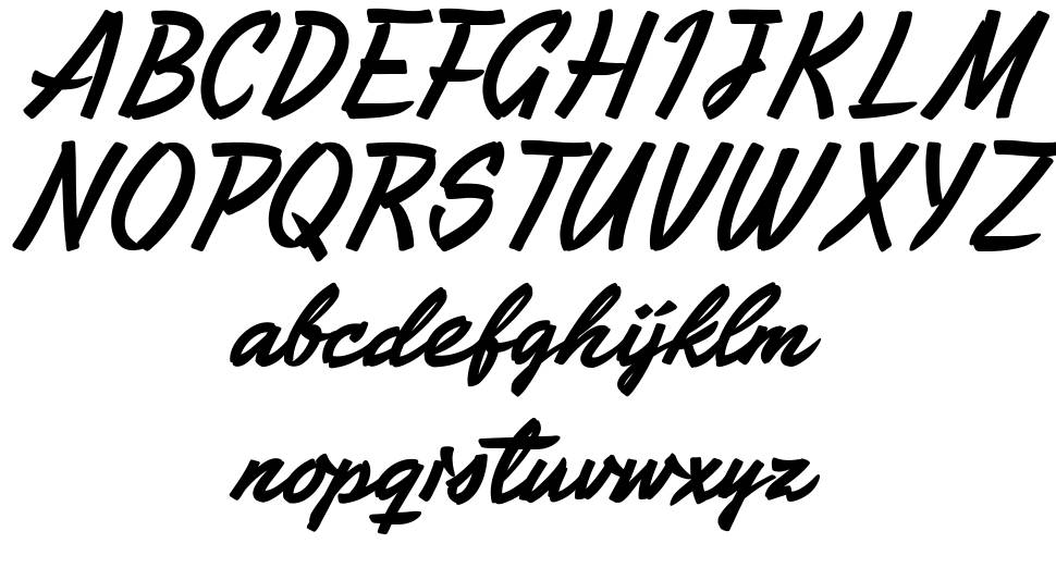Caster font specimens