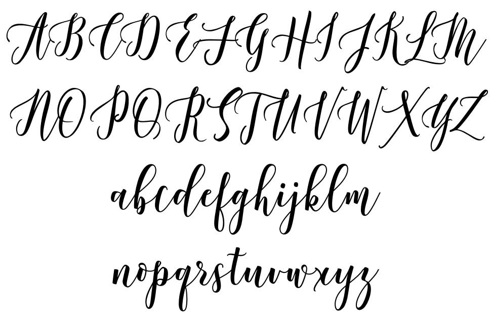 Castilla Script font Örnekler