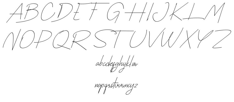 Casual Script フォント 標本