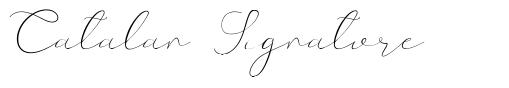 Catalan Signature 字形