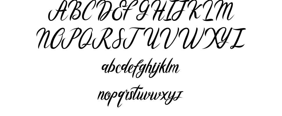 Cataleya font Örnekler