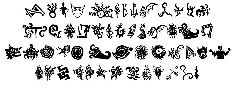 Cathzulu Extraz font specimens