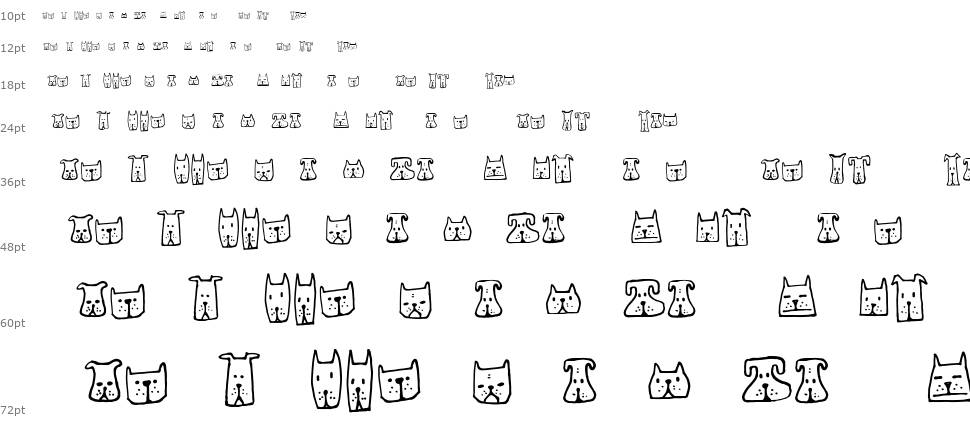 Cats and Dogs font Waterfall