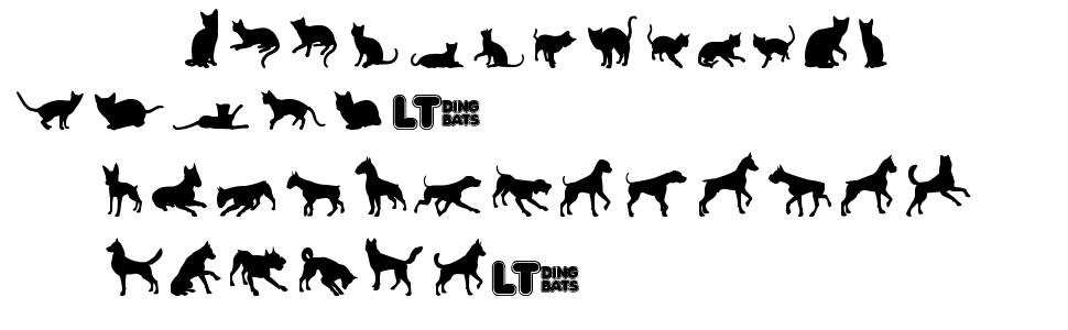 Cats vs Dogs LT schriftart vorschau