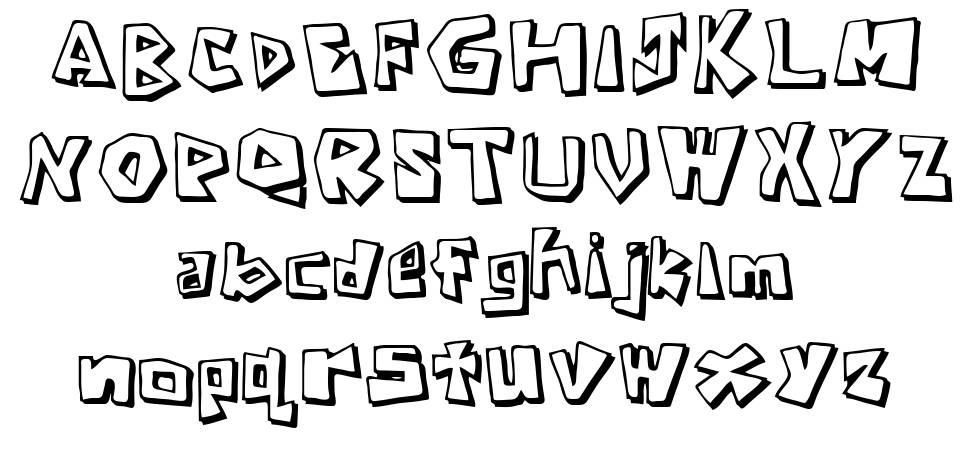 Caveman font specimens
