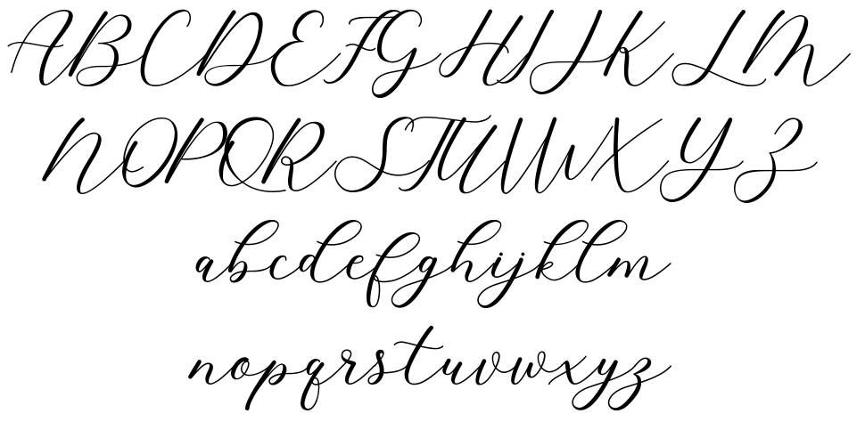 Cavilay Script font specimens