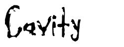 Cavity 字形